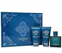 Versace Eros Gift Set 50ml EDT 50ml Aftershave Balm 50ml Shower Gel