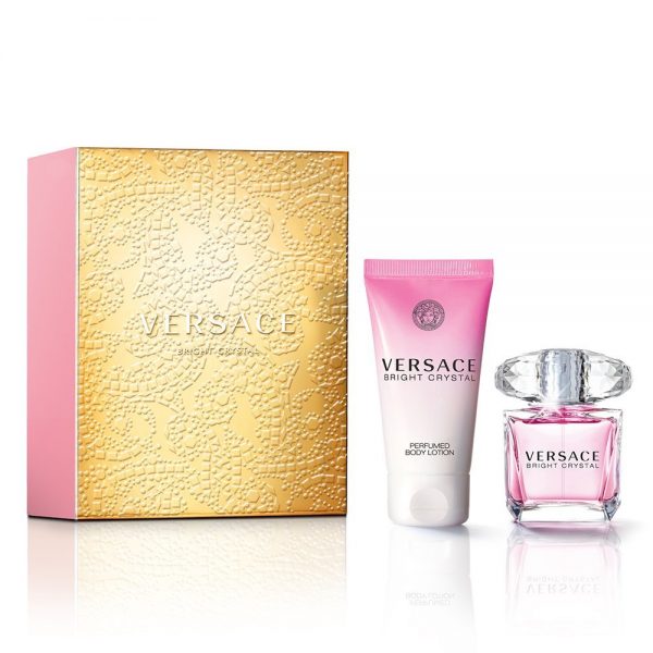 Versace Bright Crystal Gift Set 50ml EDT 100ml Body Lotion