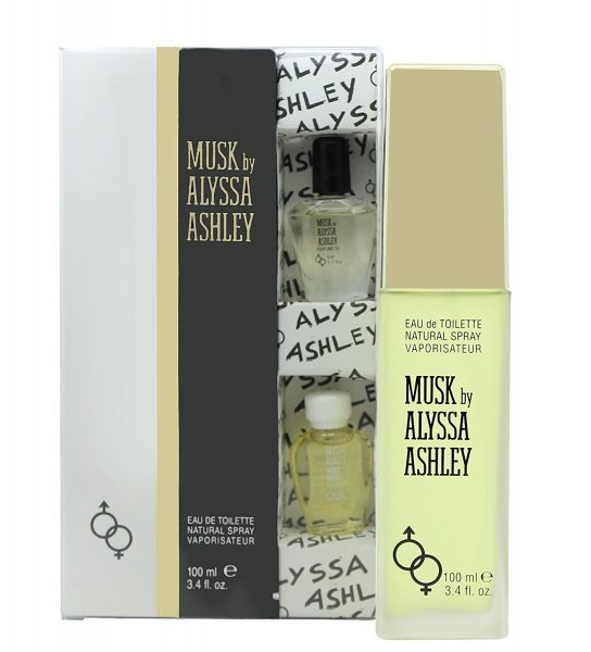 Alyssa Ashley Musk Gift Set 100ml EDT 5ml Musk Perfume Oil 5ml White Musk Perfume Oil