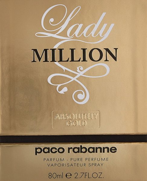 Paco Rabanne Lady Million Absolutely Gold Pure Perfume 80ml Spray