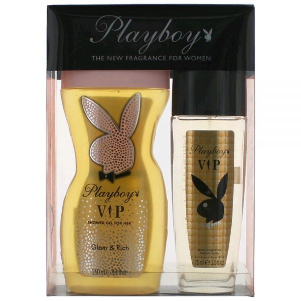 Playboy VIP for Her Gift Set 75ml Body Fragrance 250ml Shower Gel
