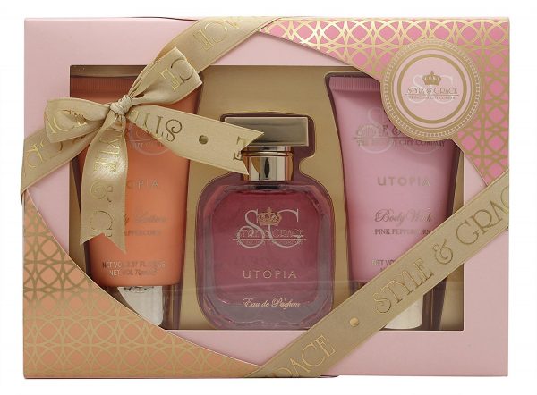 Style Grace Utopia Fragrance Gift Set 50ml EDP 70ml Body Wash 70ml Body Lotion