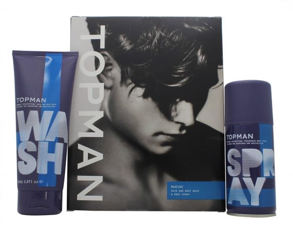 Topman Marine Gift Set 150ml Body Spray 200ml Hair Body Wash