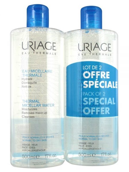 Uriage Micellar Water Duo 2 x 500ml – Normal to Dry Skin