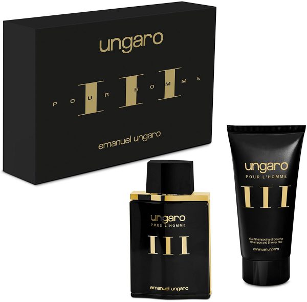 Emanuel Ungaro III Pour L’Homme Gift Set 100ml EDT 150ml Shampoo Shower Gel