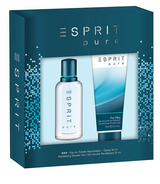 Esprit Pure for Men Gift Set 30ml EDT 75ml Shower Gel