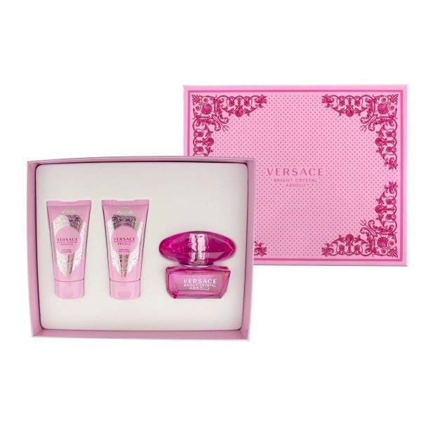 Versace Bright Crystal Absolu Gift Set 50ml EDP 50ml Body Lotion 50ml Shower Gel