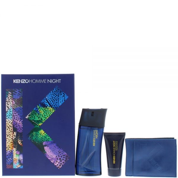 Kenzo Homme Night Gift Set 100ml EDT 50ml Shower Gel Pouch