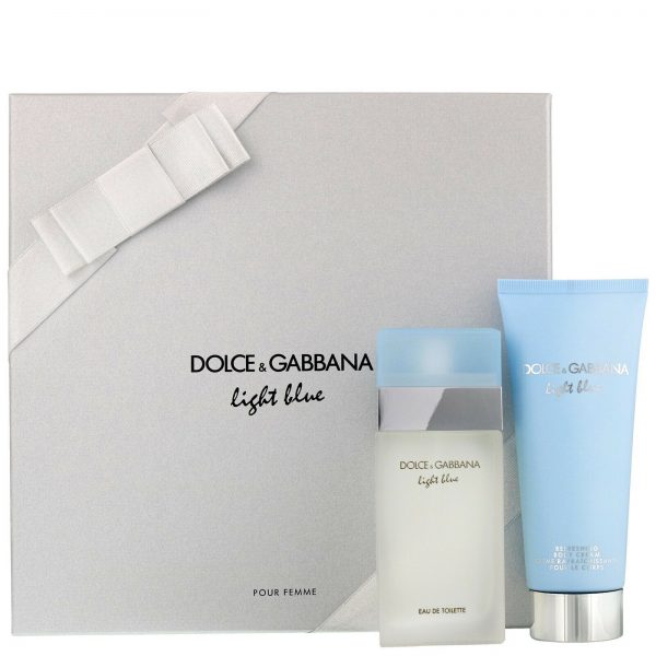 Dolce Gabbana Light Blue Gift Set 100ml EDT 100ml Body Cream