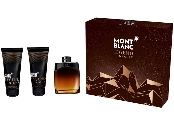 Mont Blanc Legend Night Gift Set 100ml EDP 100ml Aftershave Balm 100ml Shower Gel