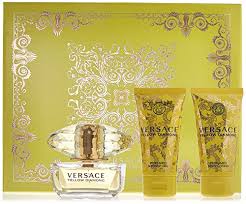 Versace Yellow Diamond Gift Set 90ml EDT 150ml Body Lotion 150ml Shower Gel