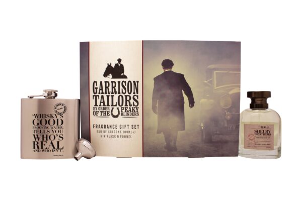 Garrison Tailors Peaky Blinders Shelby Brothers Gift Set 100ml EDC Hip Flask Funnel 2