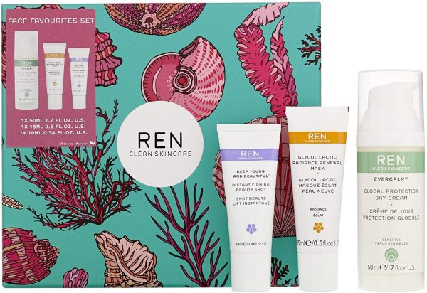 Ren Clean Skincare Face Favourites Gift Set 3 Pieces