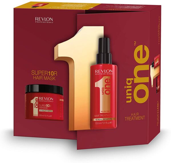 Revlon Uniq One Gift Box 2 Piece Gift Set 300ml Hair Mask 150ml Hair Treatment