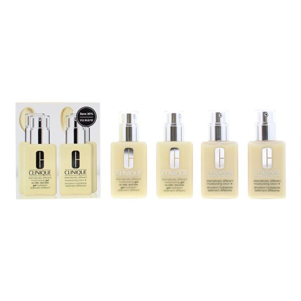 Clinique Dramatically Different Gift Set 2 x 125ml Moisturizing Lotion 2 x 125ml Oil Free Gel