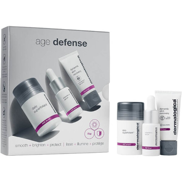 Dermalogica Age Defense Kit 13g Daily Superfoliant 10ml Biolumin C Serum 12ml Dynamic Skin Recovery SPF50