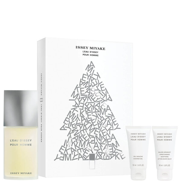 Issey Miyake LEau dIssey Pour Homme Gift Set 125ml EDT 50ml Shower Gel 50ml Aftershave Balm Christmas Edition