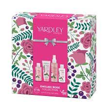 Yardley English Rose Gift Set 100ml Body Wash 100ml Body Lotion 100ml Body Mist 50ml Hand Cream